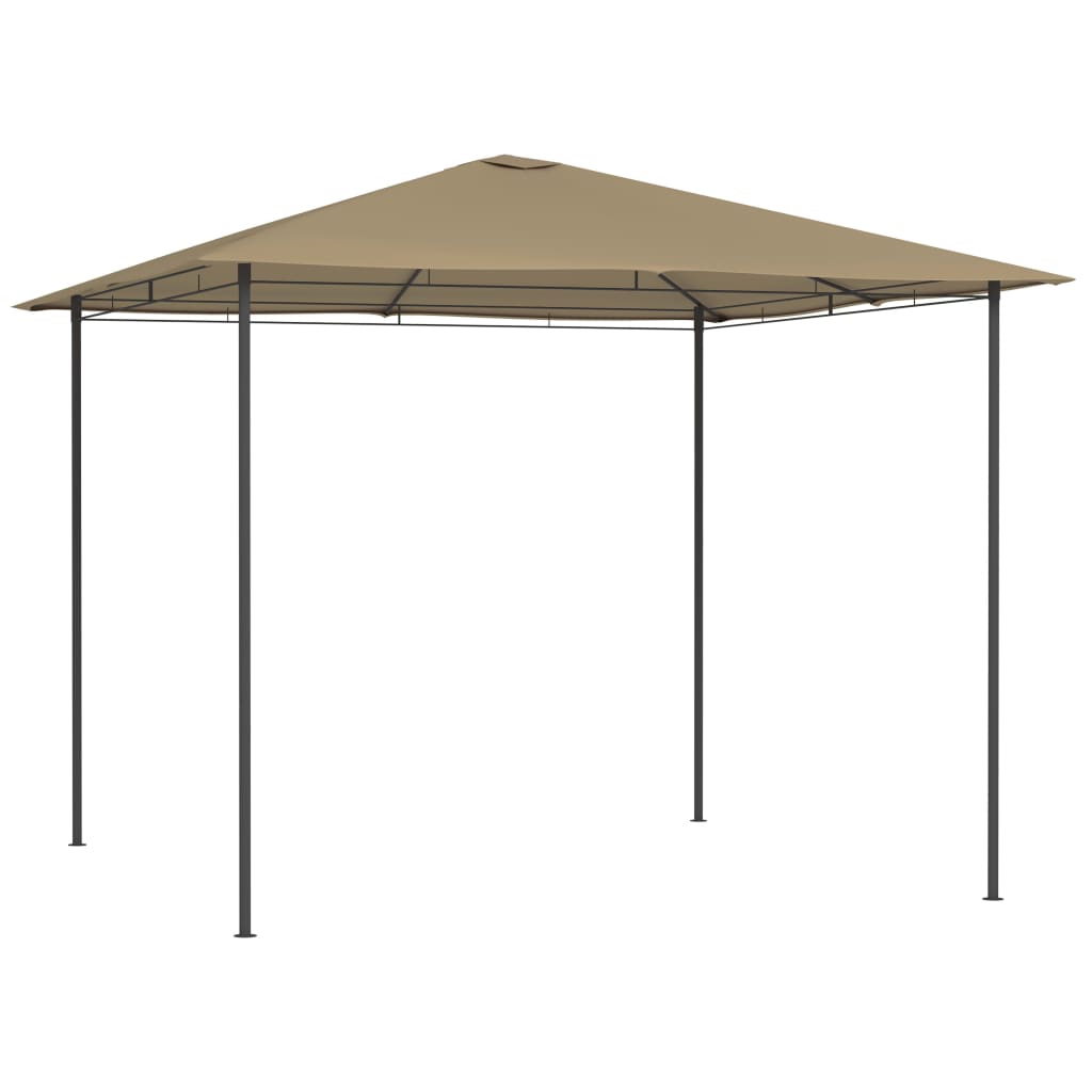 Paviljon 3x3x2,6 m taupe 160 g/m²