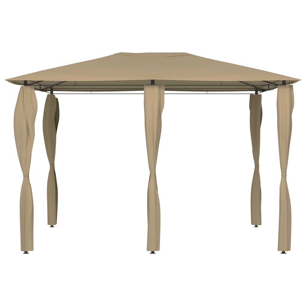 Paviljon s pokritimi stebri 3x4x2,6 m taupe 160 g/m²