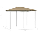 Paviljon 3x4x2,6 m taupe 160 g/m²