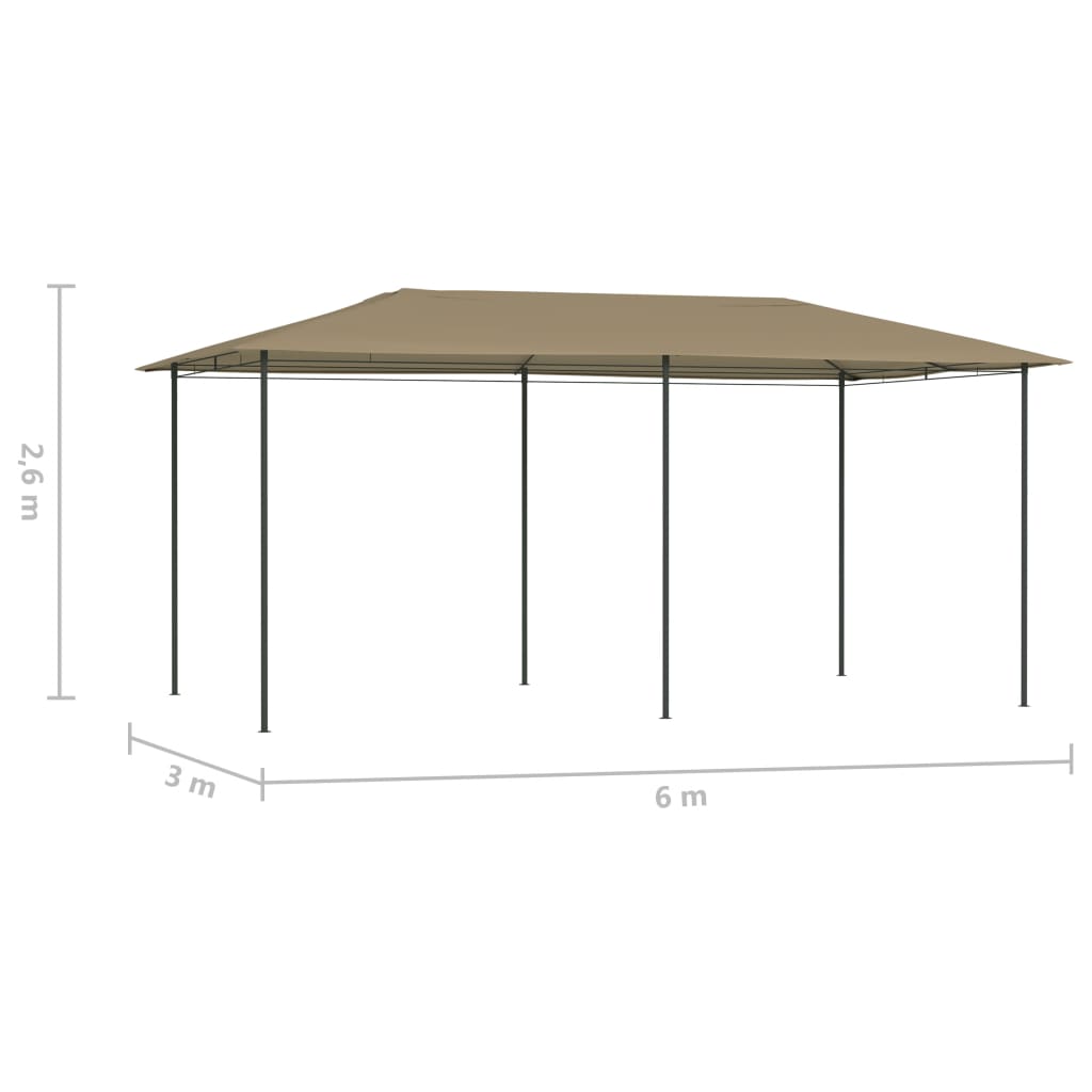 Paviljon 2,98x5,3x2,59 m taupe 160 g/m²