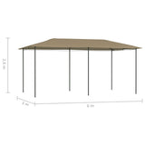 Paviljon 2,98x5,3x2,59 m taupe 160 g/m²