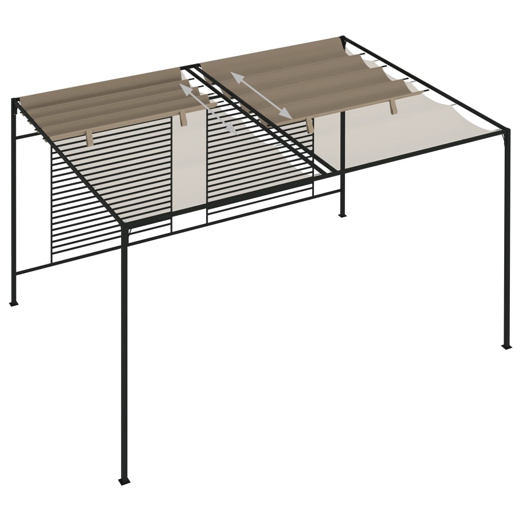 Paviljon z zložljivo streho 3x4x2,3 m taupe 180 g/m²