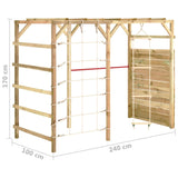 Plezalni okvir 240x100x170 cm impregnirana borovina