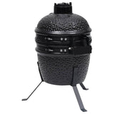 Kamado žar za dimljenje 2 v 1 iz keramike 56 cm črn