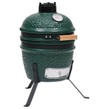 Kamado žar za dimljenje 2 v 1 iz keramike 56 cm zelen