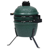 Kamado žar za dimljenje 2 v 1 iz keramike 56 cm zelen