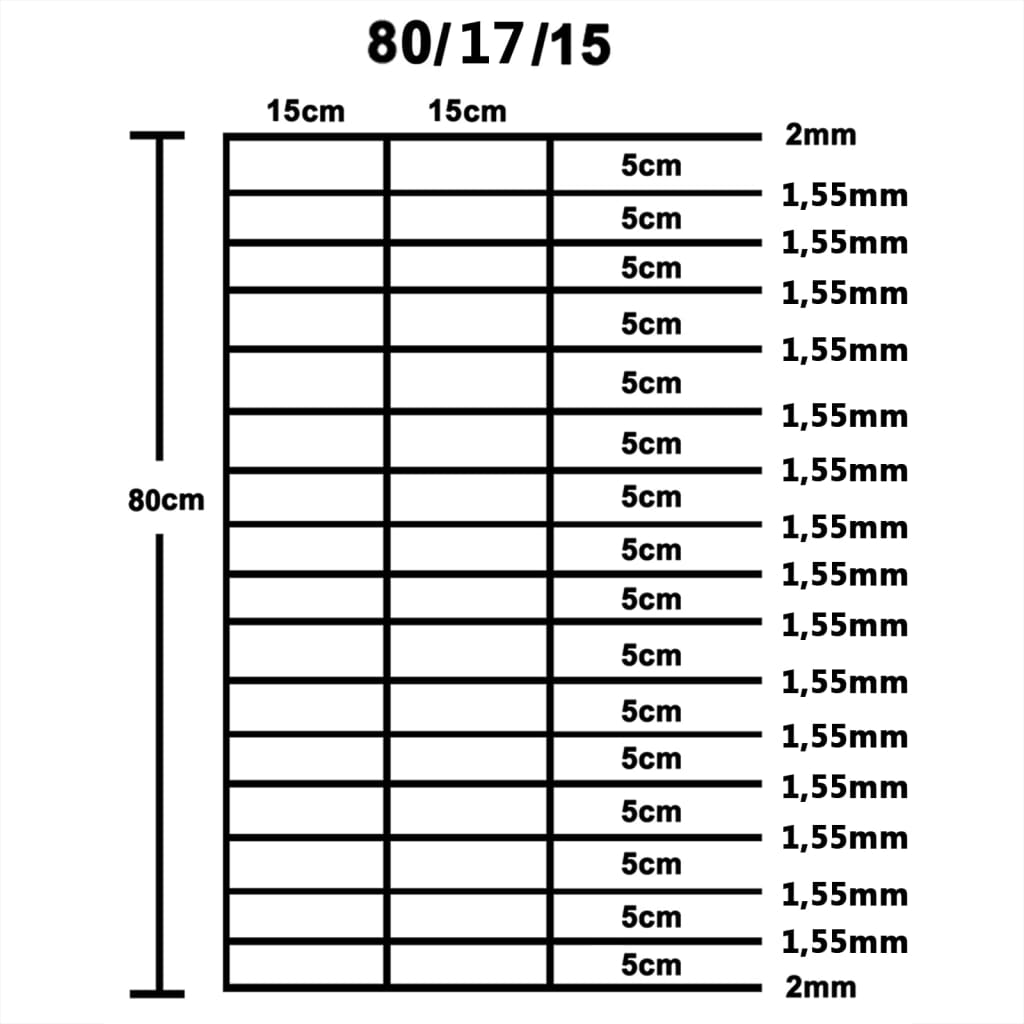 Vrtna ograja pocinkano jeklo 50x0,8 m srebrna