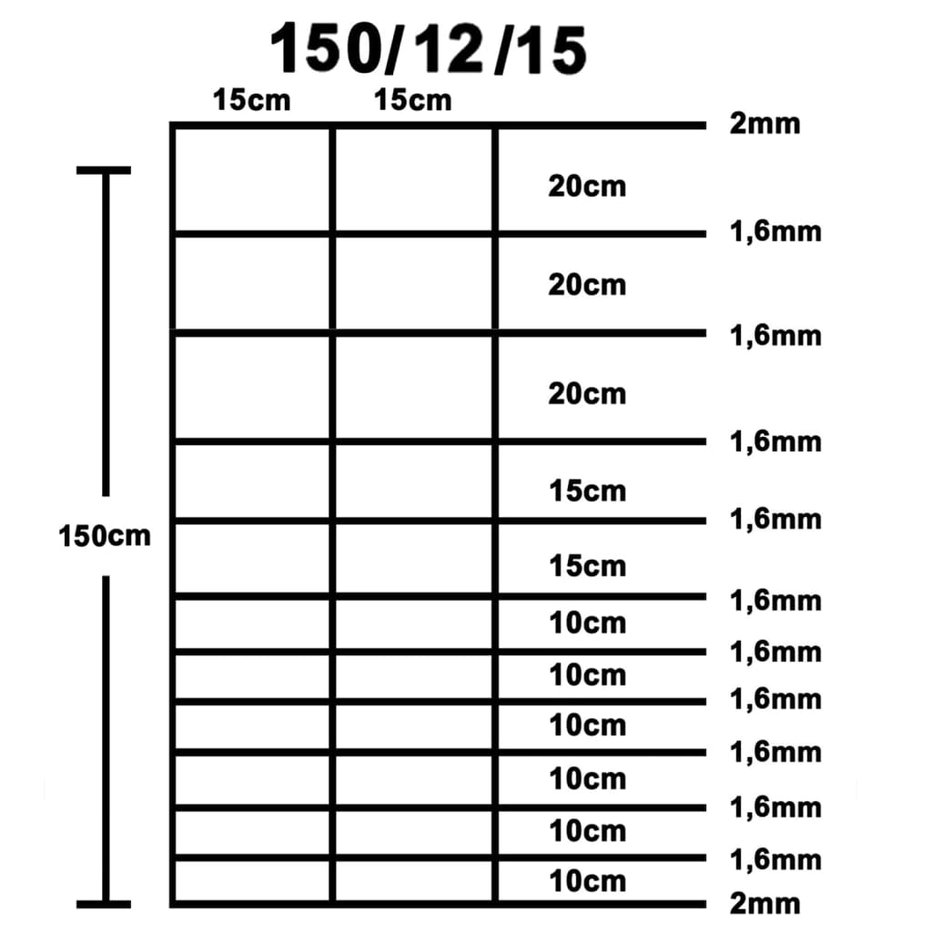 Vrtna ograja pocinkano jeklo 50 m 150 cm srebrna