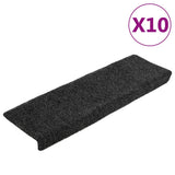 Preproge za stopnice 10 kosov sive 65x21x4 cm