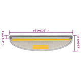 Preproge za stopnice 10 kosov 56x17x3 cm svetlo sive