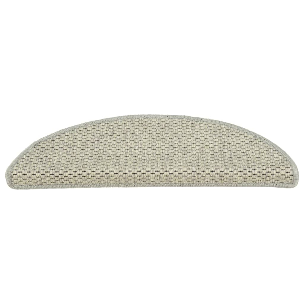 Samolepilne preproge za stopnice sisal 15 kosov 56x17x3 cm