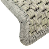 Samolepilne preproge za stopnice sisal 15 kosov 56x17x3 cm