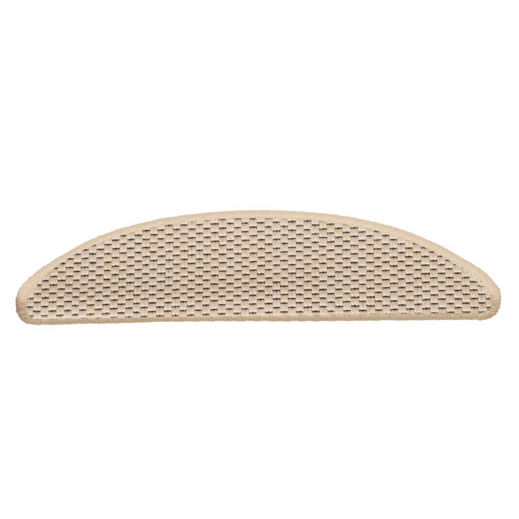 Samolepilne preproge za stopnice sisal 15 kosov 56x17x3 cm