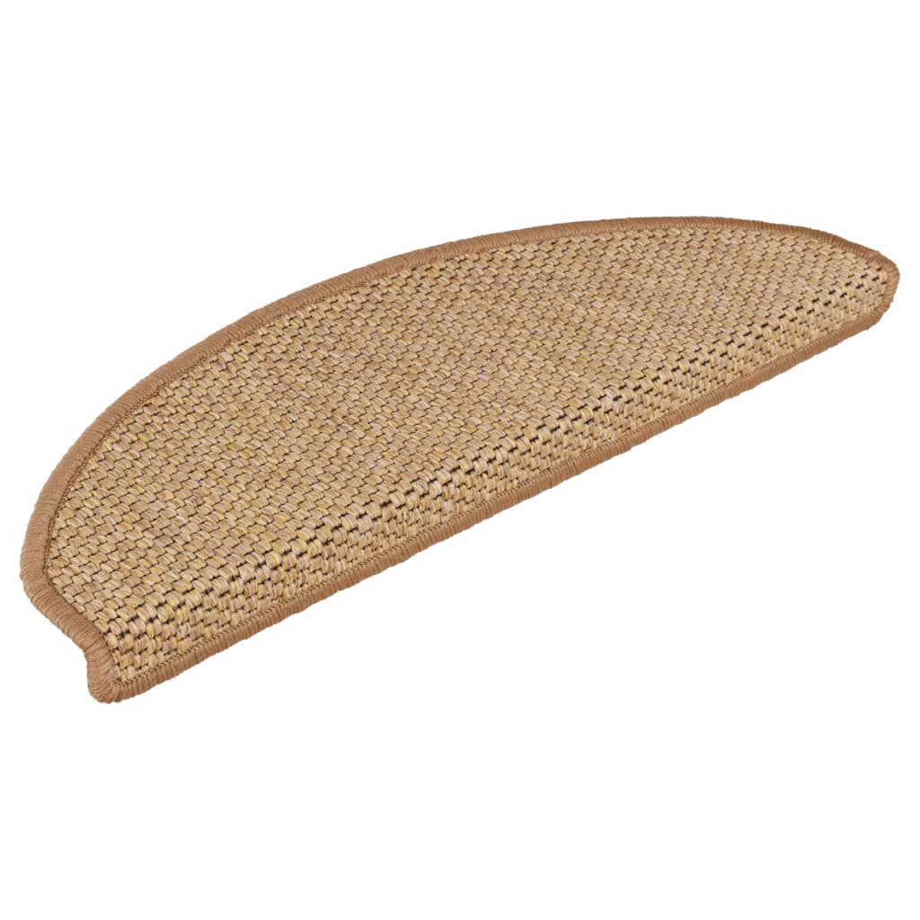 Samolepilne preproge za stopnice 15 kosov 65x21x4 cm sisal