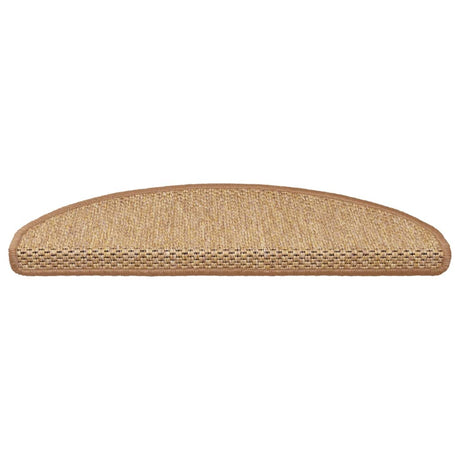 Samolepilne preproge za stopnice 15 kosov 65x21x4 cm sisal