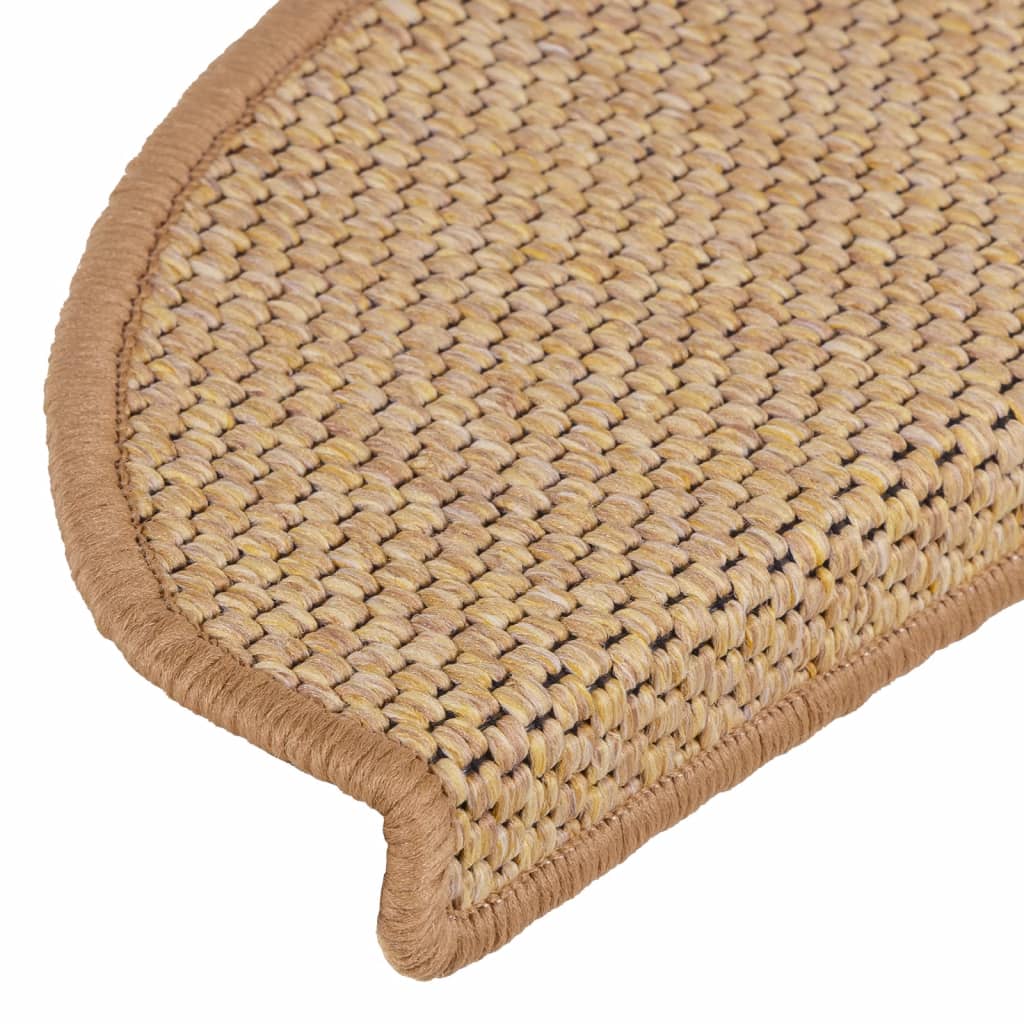 Samolepilne preproge za stopnice 15 kosov 65x21x4 cm sisal