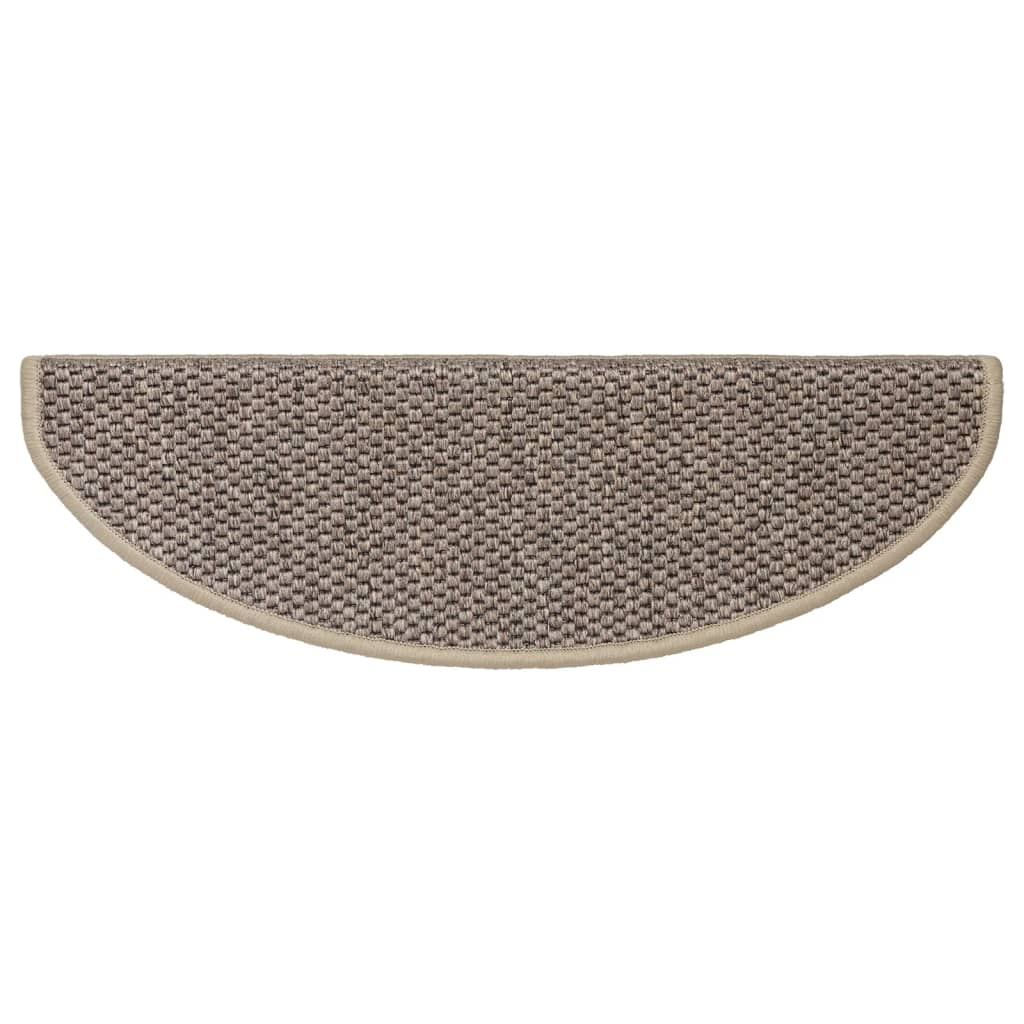 Samolepilne preproge za stopnice sisal 15 kosov 65x21x4 cm