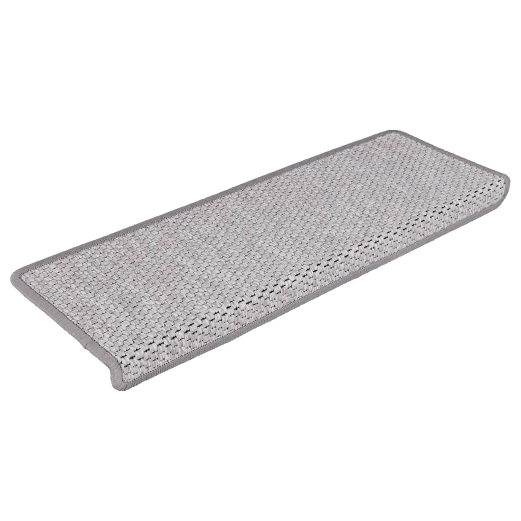 Samolepilne preproge za stopnice sisal 15 kosov 65x21x4 cm bež