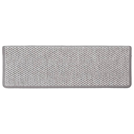 Samolepilne preproge za stopnice sisal 15 kosov 65x21x4 cm bež