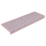 Samolepilne preproge za stopnice sisal 15 kosov 65x21x4cm rdeče