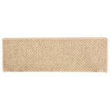 Samolepilne preproge za stopnice sisal 15 kosov 65x21x4 cm bež