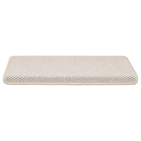 Samolepilne preproge za stopnice sisal 15 kosov 65x21x4 cm krem