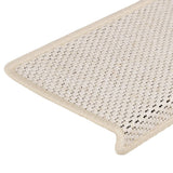 Samolepilne preproge za stopnice sisal 15 kosov 65x21x4 cm krem