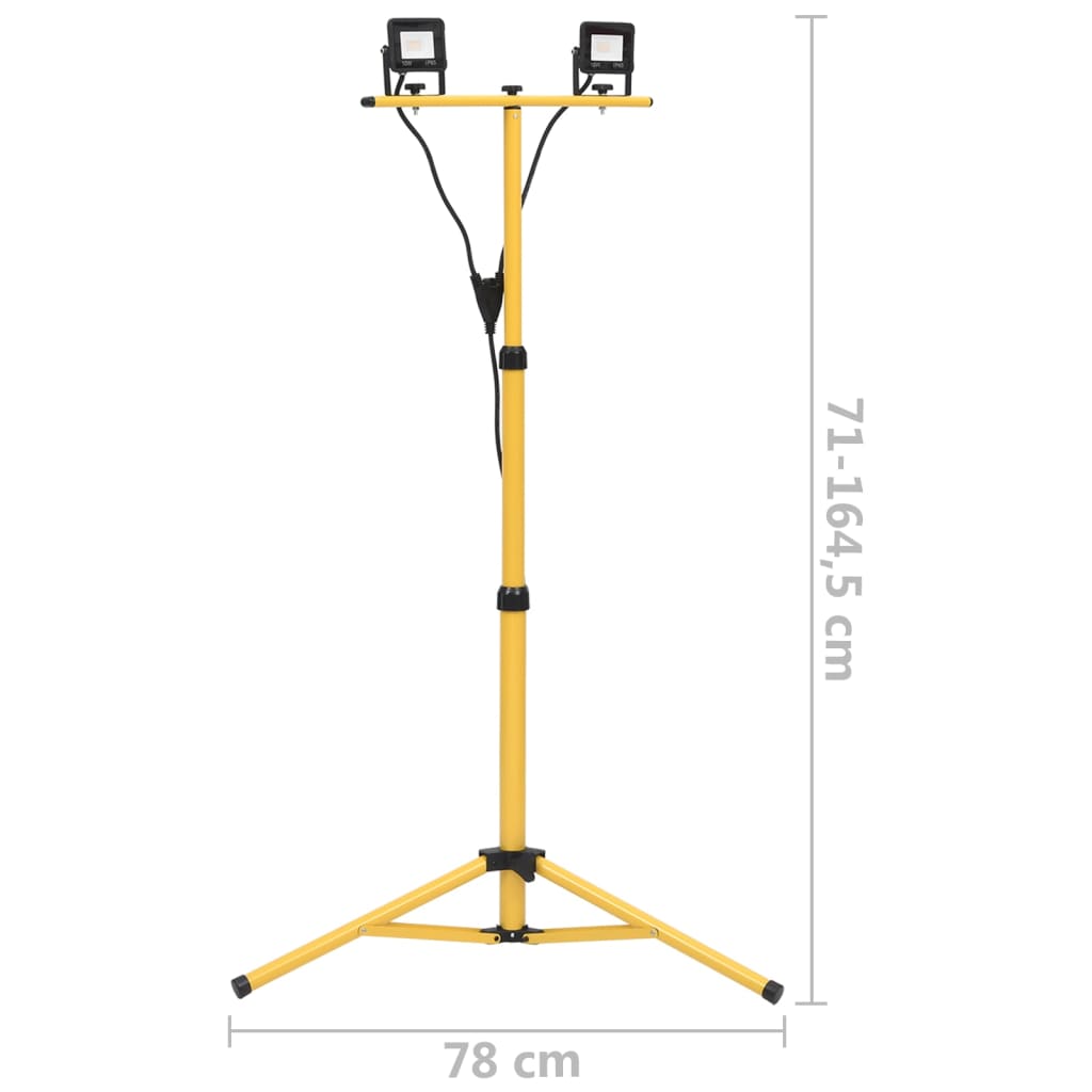 LED reflektor s stojalom 2x10 W hladno bel