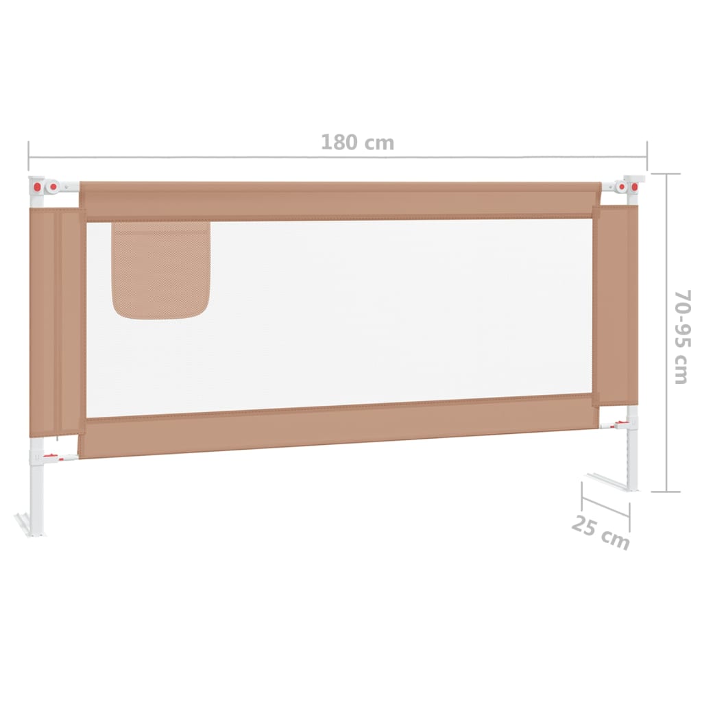 Posteljno varovalo za malčke taupe 180x25 cm blago