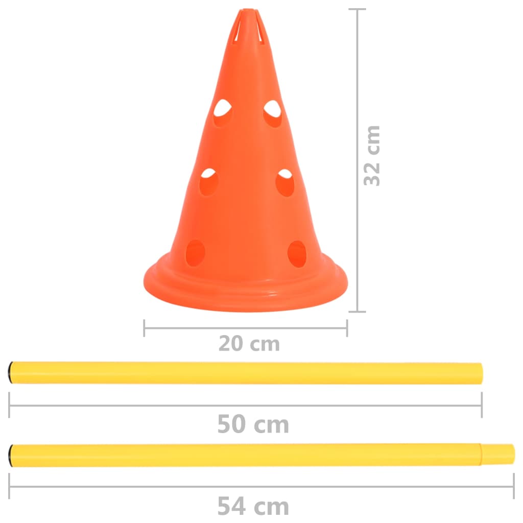 Komplet ovir za pasji activity oranžne in rumene barve