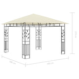 Paviljon s komarnikom in LED lučkami 3x3x2,73 m krem