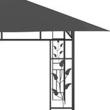 Paviljon s komarnikom in LED lučkami 4x3x2,73 m antraciten