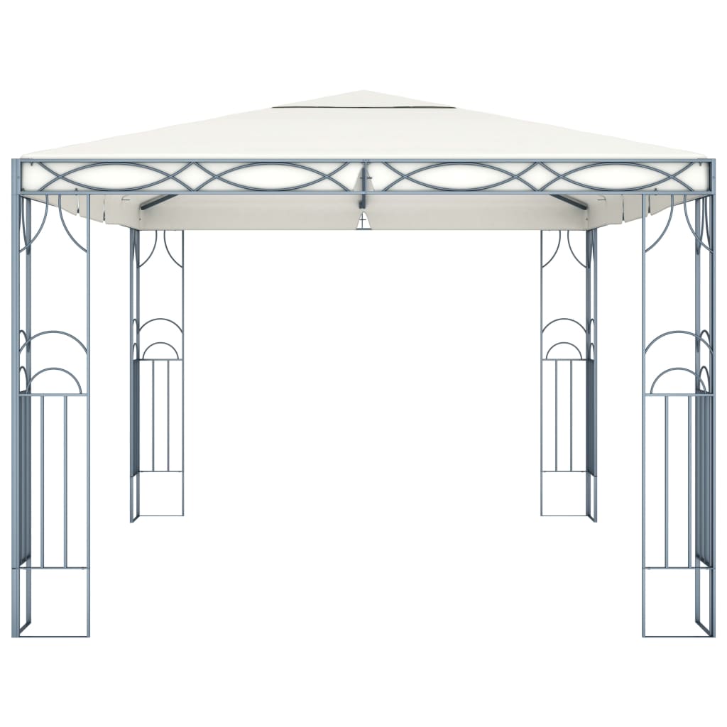 Paviljon z LED lučkami 400x300 cm krem