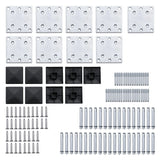 Komplet ograjnih panelov WPC 1311x(105-186) cm črn