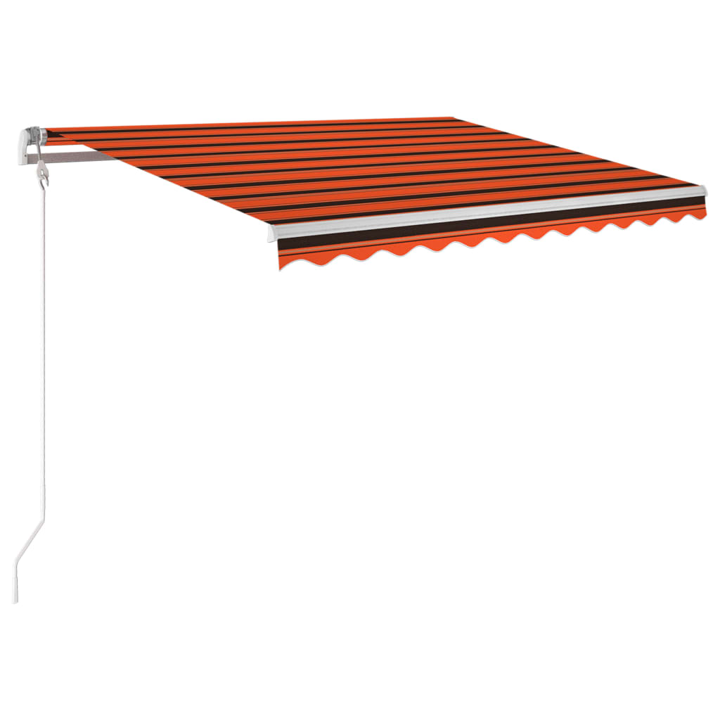 Avtomatska tenda LED + senzor 300x250 cm oranžno/rjava