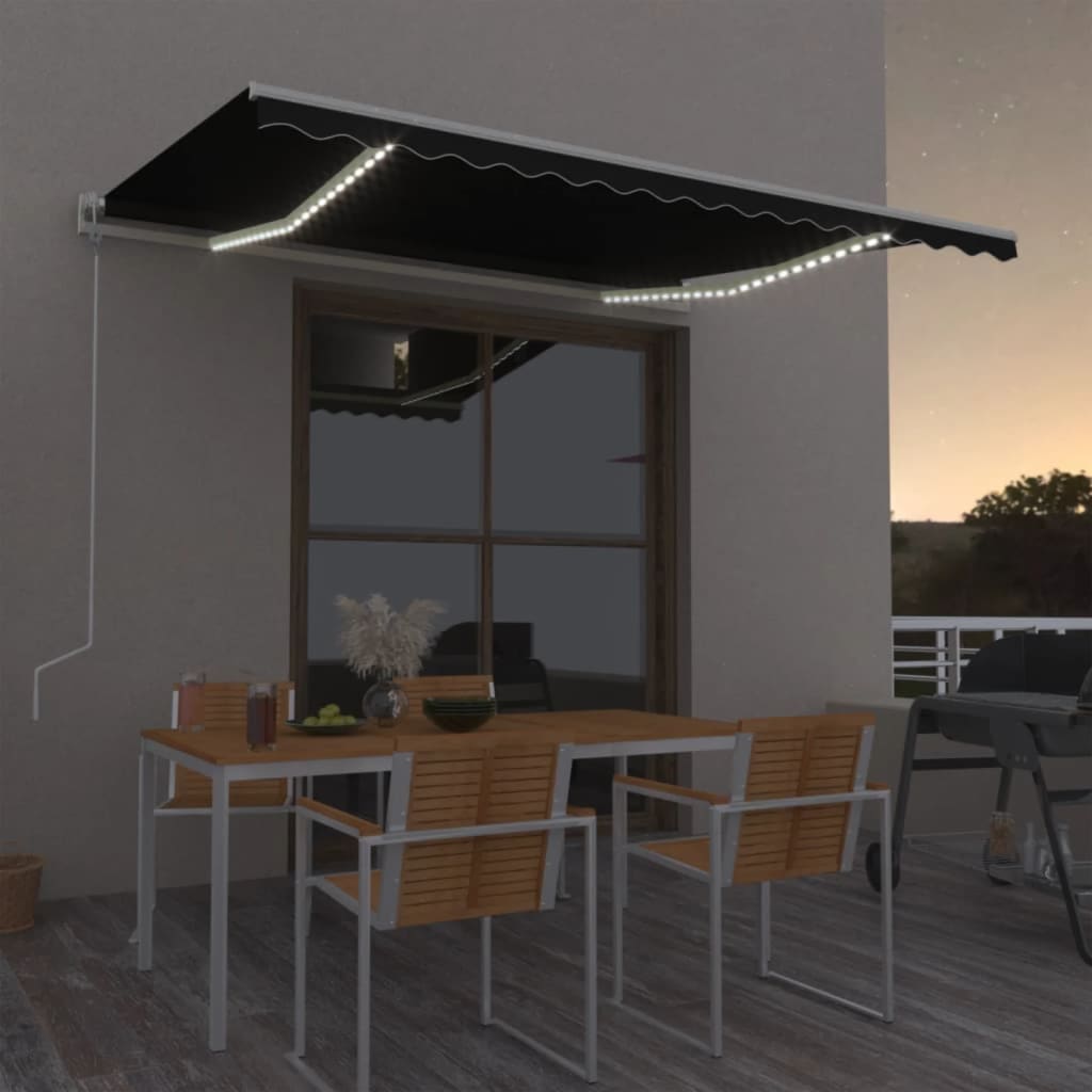 Avtomatska tenda LED + senzor 450x300 cm antracitna