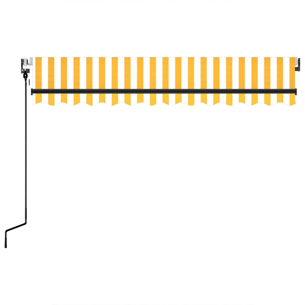 Avtomatsko zložljiva tenda 350x250 cm rumena in bela