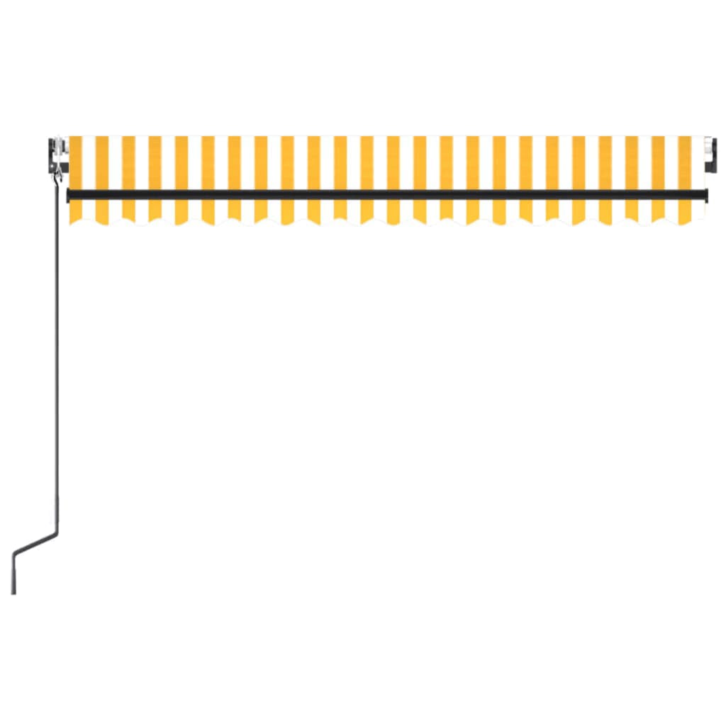 Avtomatsko zložljiva tenda 450x300 cm rumena in bela