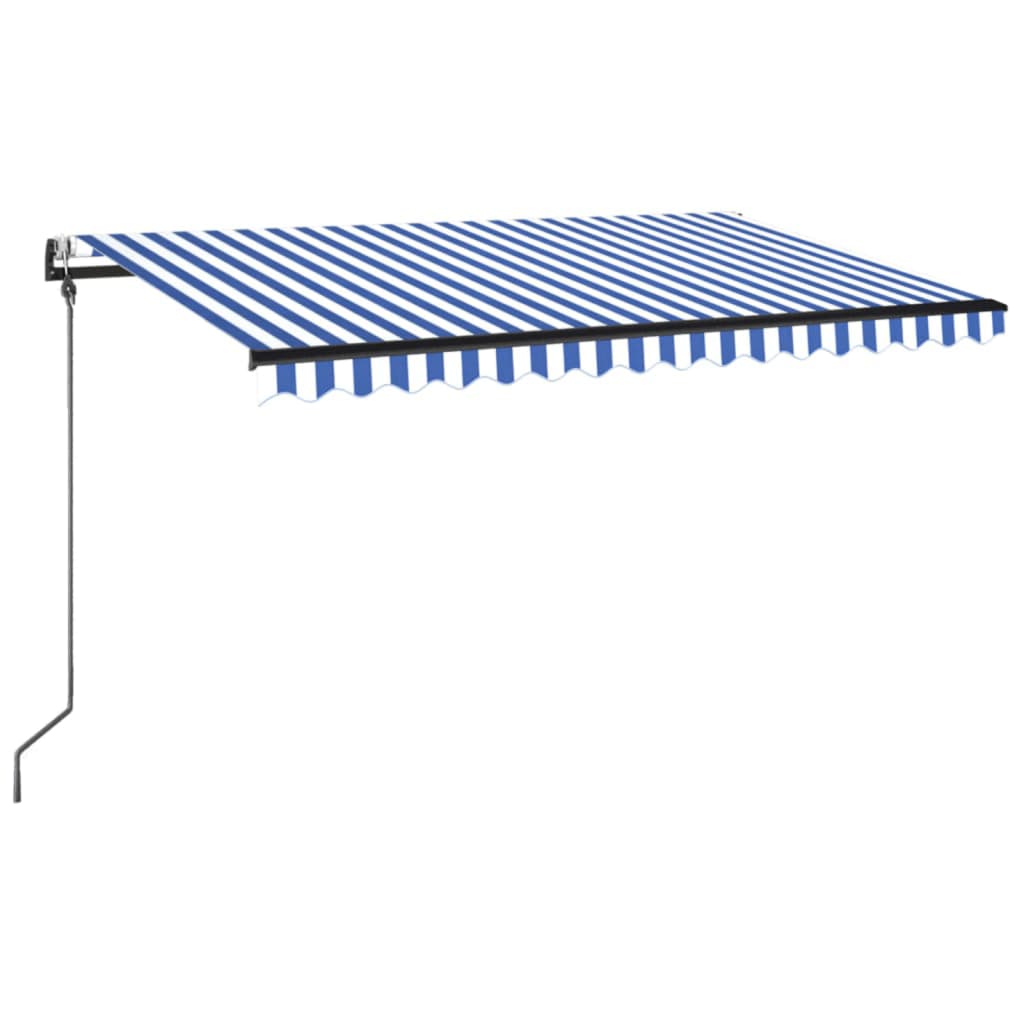 Avtomatsko zložljiva tenda 400x350 cm modra in bela