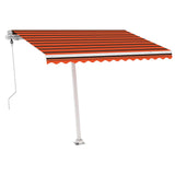 Avtomatska tenda LED + senzor 300x250 cm oranžna/rjava