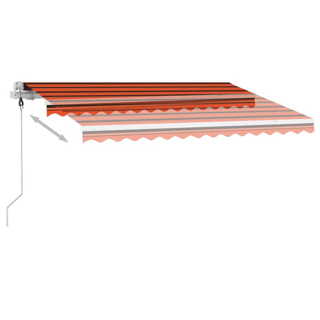 Avtomatska tenda LED + senzor 300x250 cm oranžna/rjava