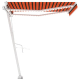 Avtomatska tenda LED + senzor 300x250 cm oranžna/rjava