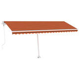 Avtomatska tenda LED + senzor 500x300 cm oranžna/rjava