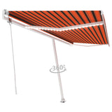 Avtomatska tenda LED + senzor 500x300 cm oranžna/rjava