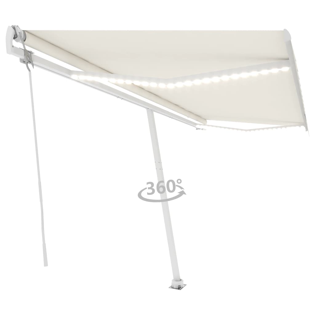 Avtomatska tenda LED + senzor 500x350 cm krem