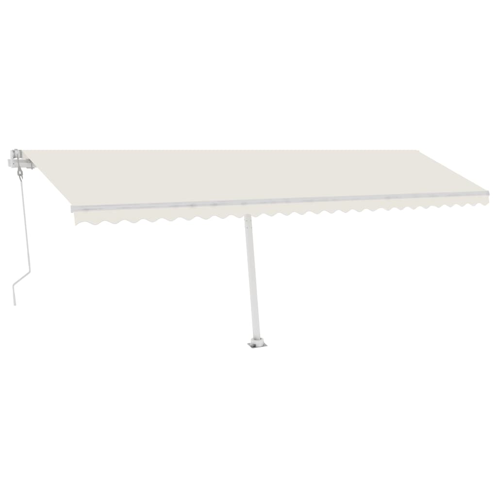 Avtomatsko zložljiva tenda LED + senzor 600x350 cm krem