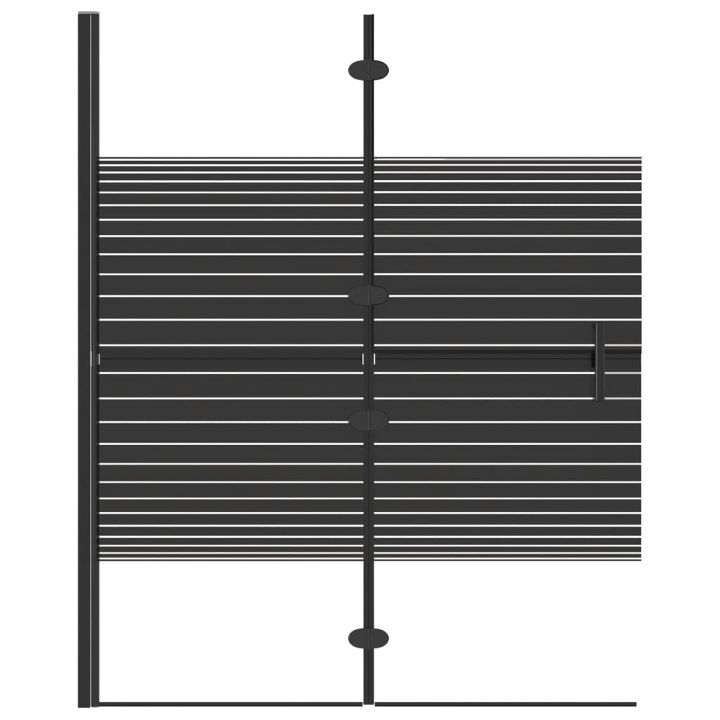 Zložljiva tuš kabina ESG 100x140 cm črna