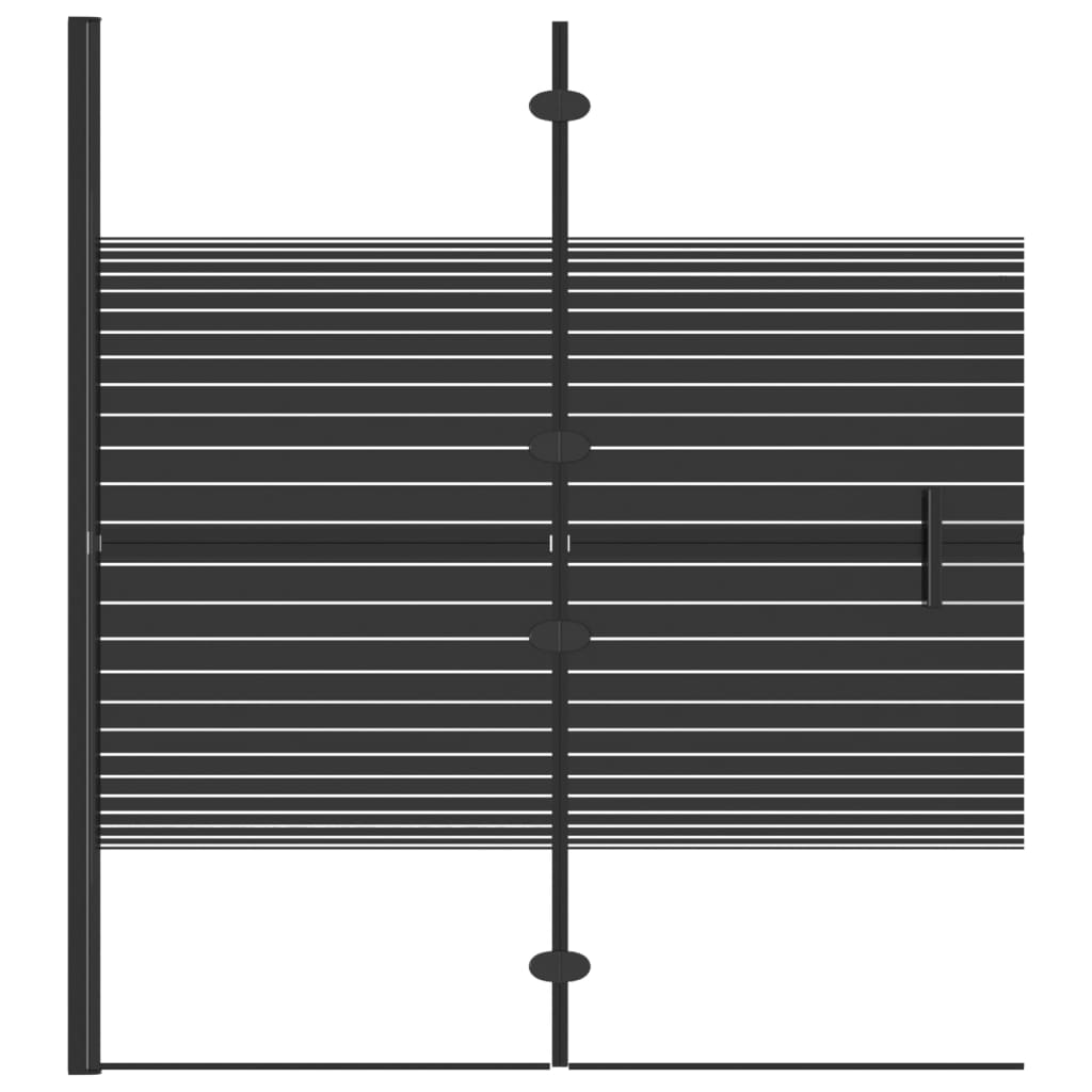 Zložljiva tuš kabina ESG 120x140 cm črna