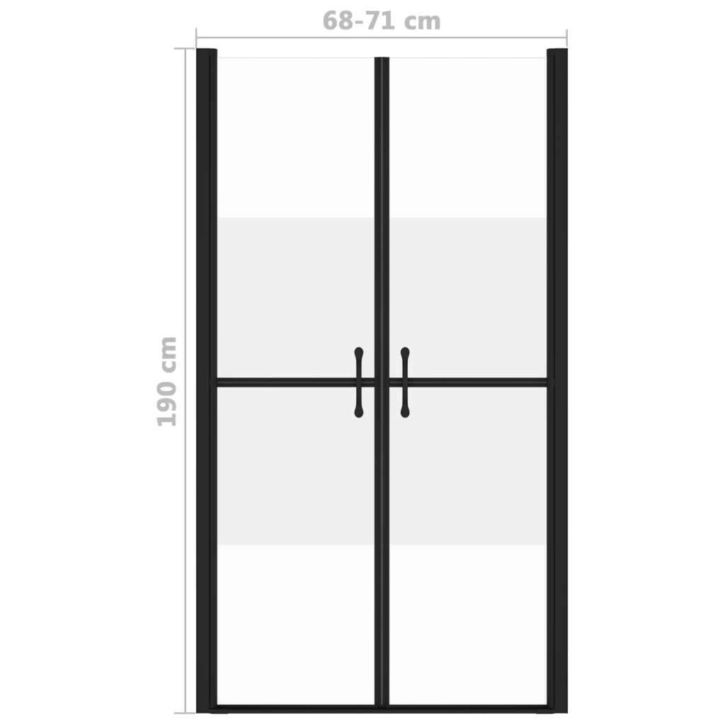 Vrata za tuš delno mlečna ESG (68-71)x190 cm