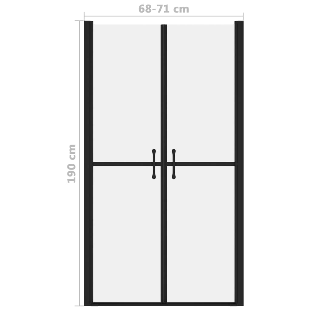 Vrata za tuš mlečna ESG (68-71)x190 cm